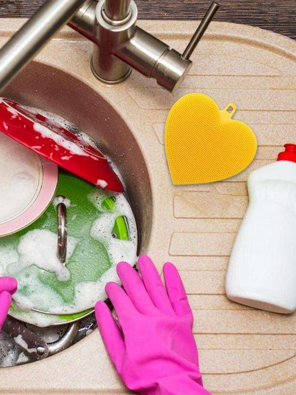 Silicone Sponge Dish Washing Kitchen Scrubber 20